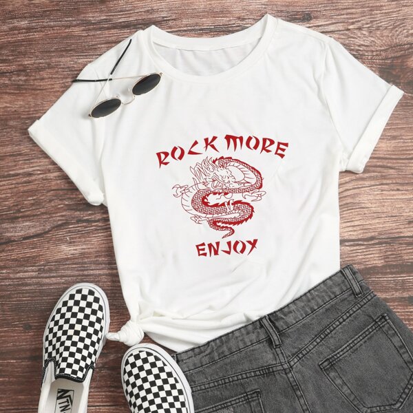 

Футболка с текстовым принтом, Белый