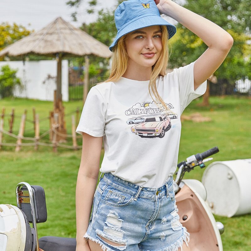 

Car Graphic Tee, White