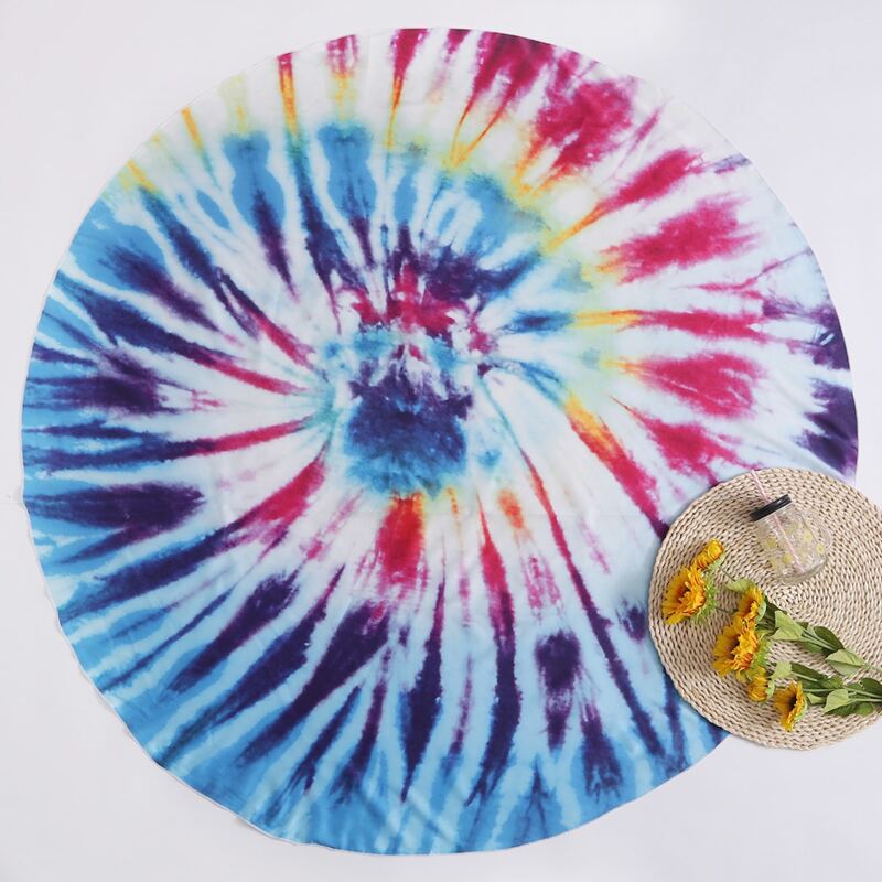 

Tie Dye Round Beach Blanket, Multicolor