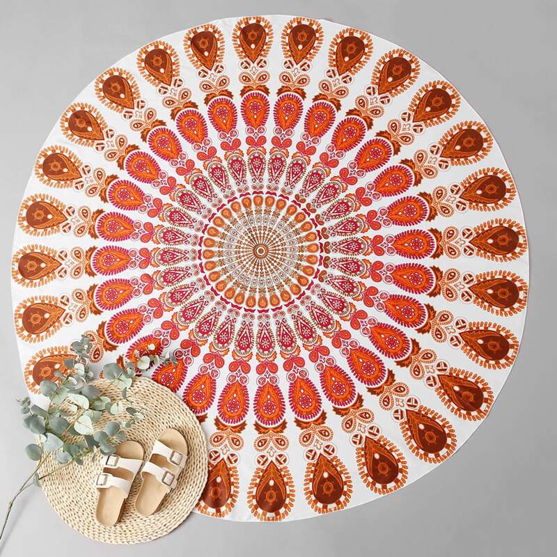 

Tribal Round Beach Blanket, Multicolor
