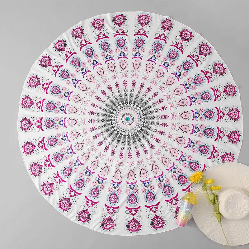 

Tribal Round Beach Blanket, Multicolor