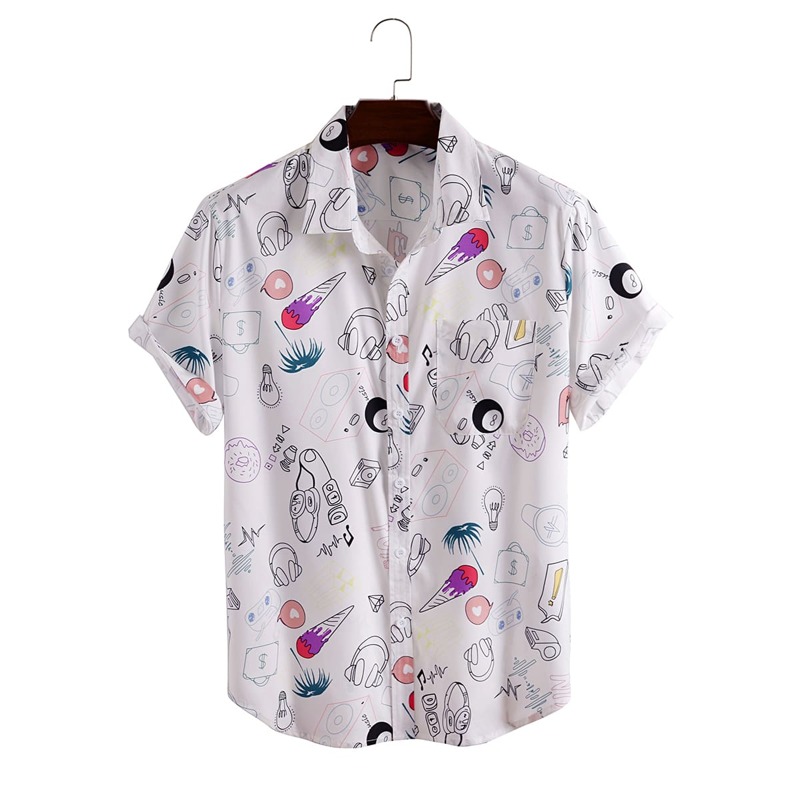 

Guys Graphic Print Shirt, White