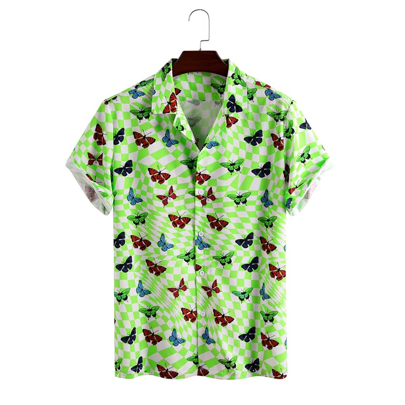 

Guys Butterfly Print Shirt, Multicolor