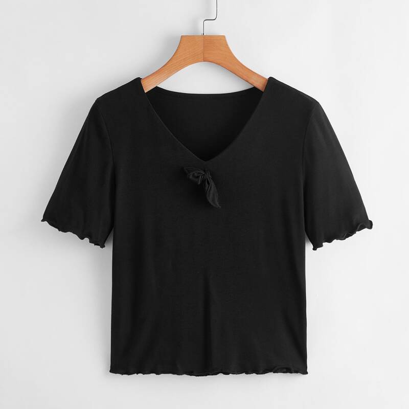 

Black Lettuce Trim Tee