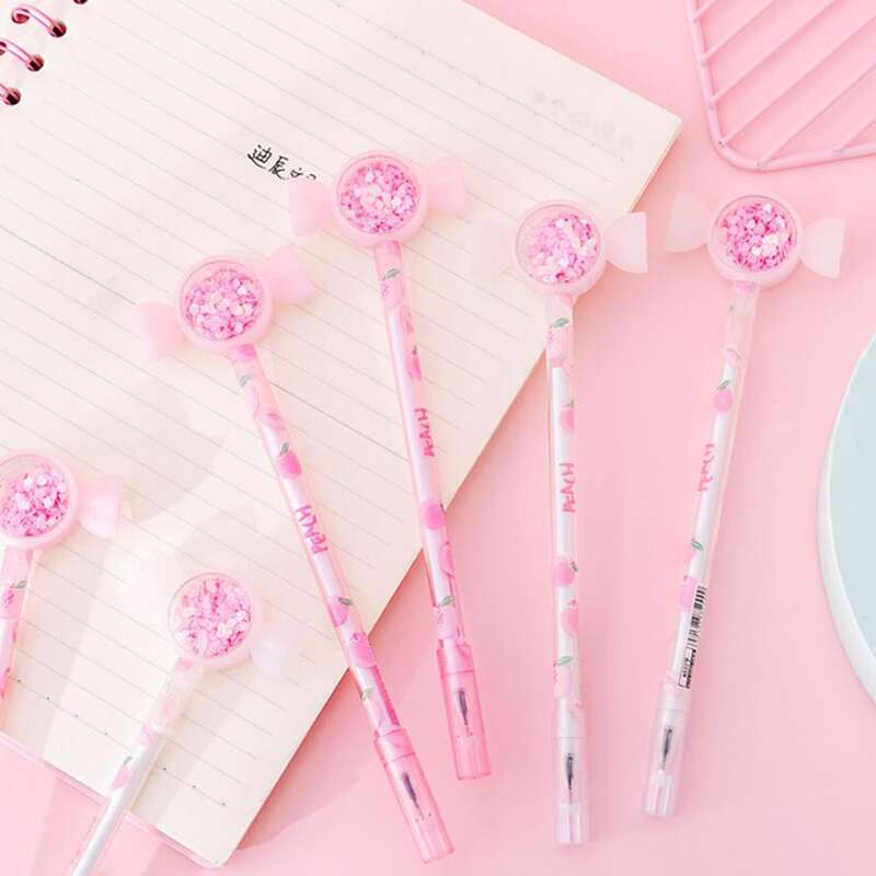 

1pc Random Print Candy Gel Pen, Black