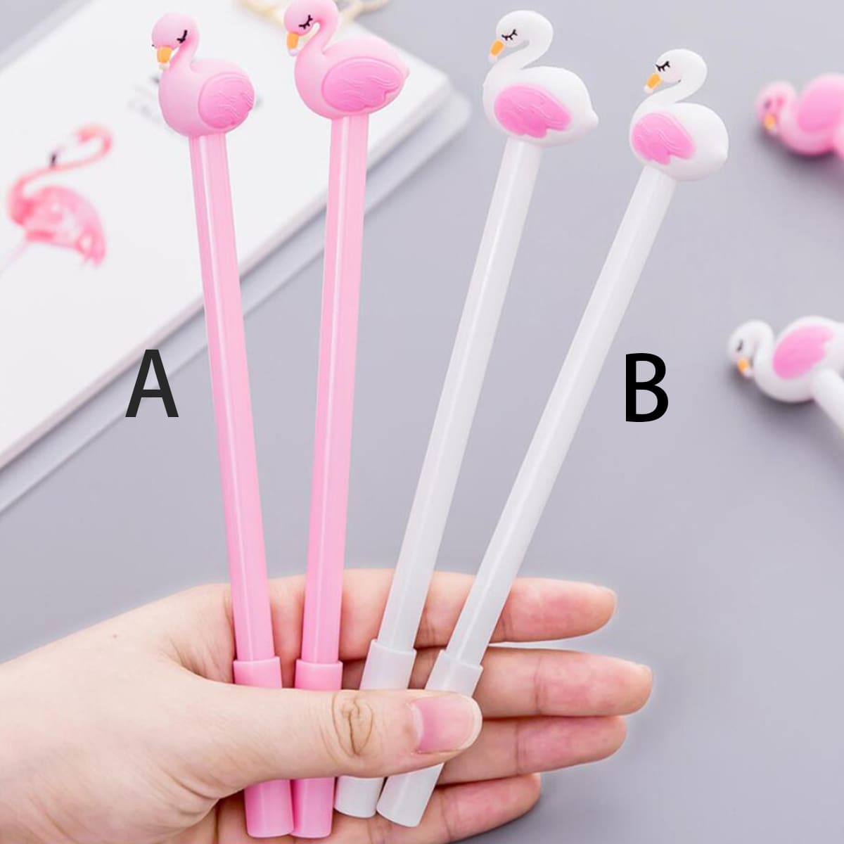 

1pc Flamingo Shaped Gel Pen, Black
