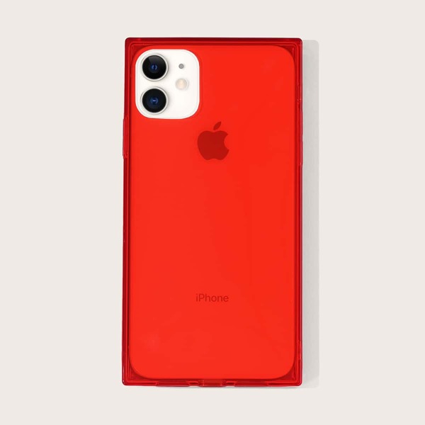 

1шт чехол для iPhone, Красный прозрачный