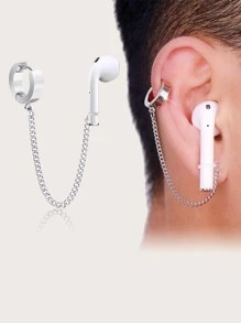 1pc Headset Anti-lost Earring - Silver - View 4