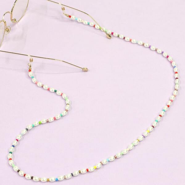 

Faux Pearl Beaded Glasses Chain, Multicolor