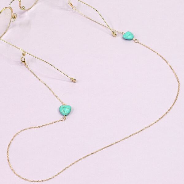

Turquoise Decor Glasses Chain, Gold