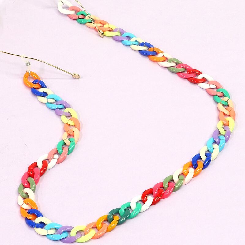 

Colorful Acrylic Glasses Chain, Multicolor