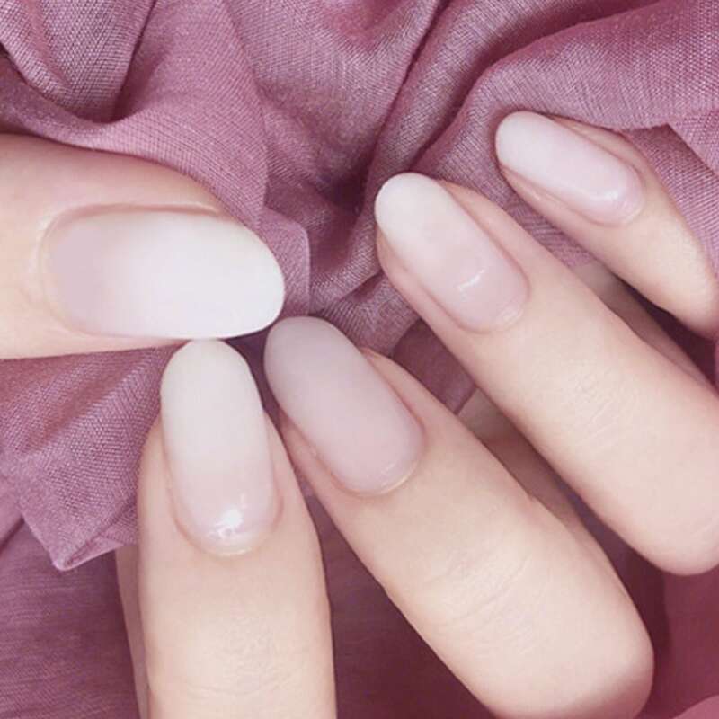 

24pcs Fake Nail With Double-side Tape, White