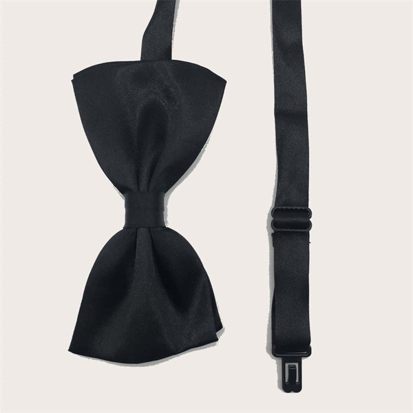 

Men Solid Bow Tie, Black
