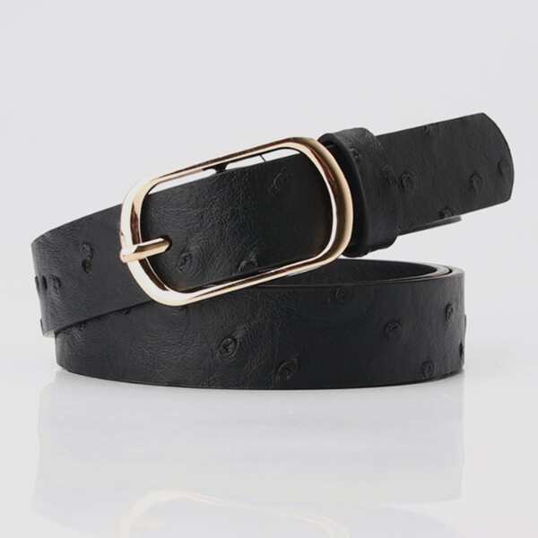 

Men Metal Buckle Belt, Black
