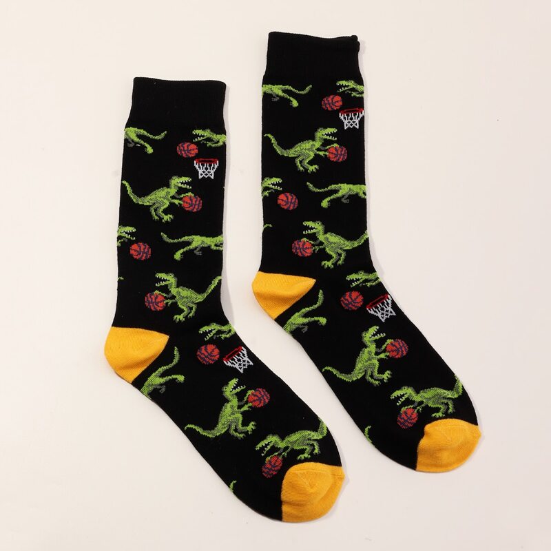

Guys Dinosaur Pattern Socks, Multicolor