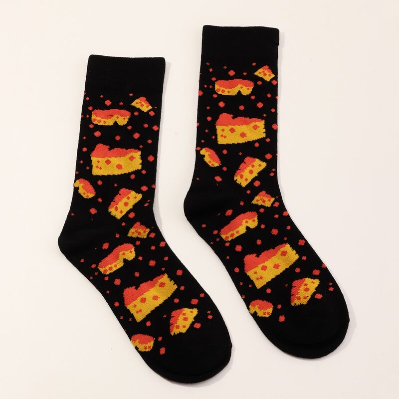 

Guys Hamburger Pattern Socks, Multicolor