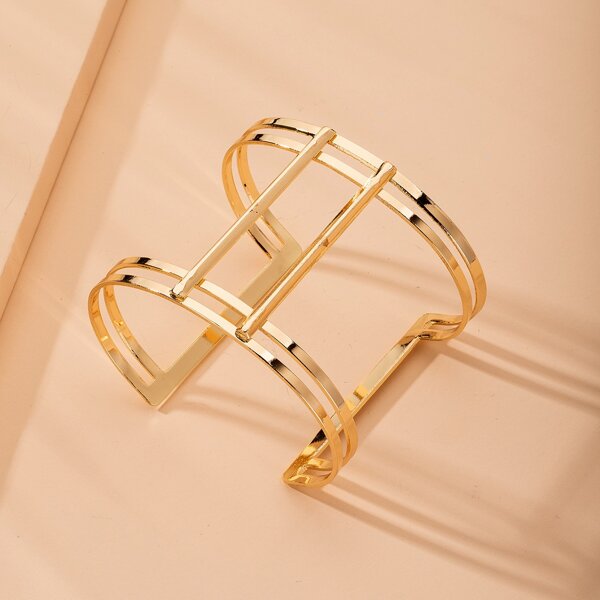 

Hollow Out Cuff Bracelet, Gold