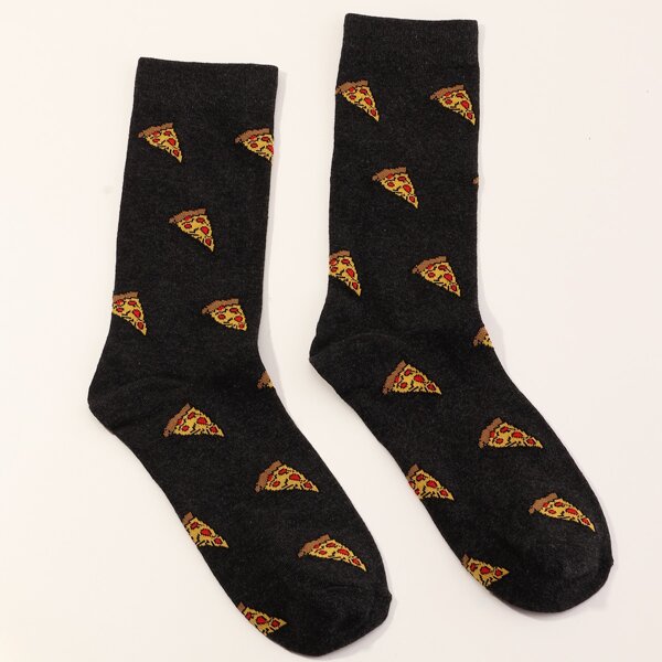 

Men Pizza Pattern Socks, Multicolor