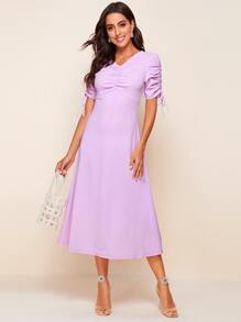 vestido lilas simples