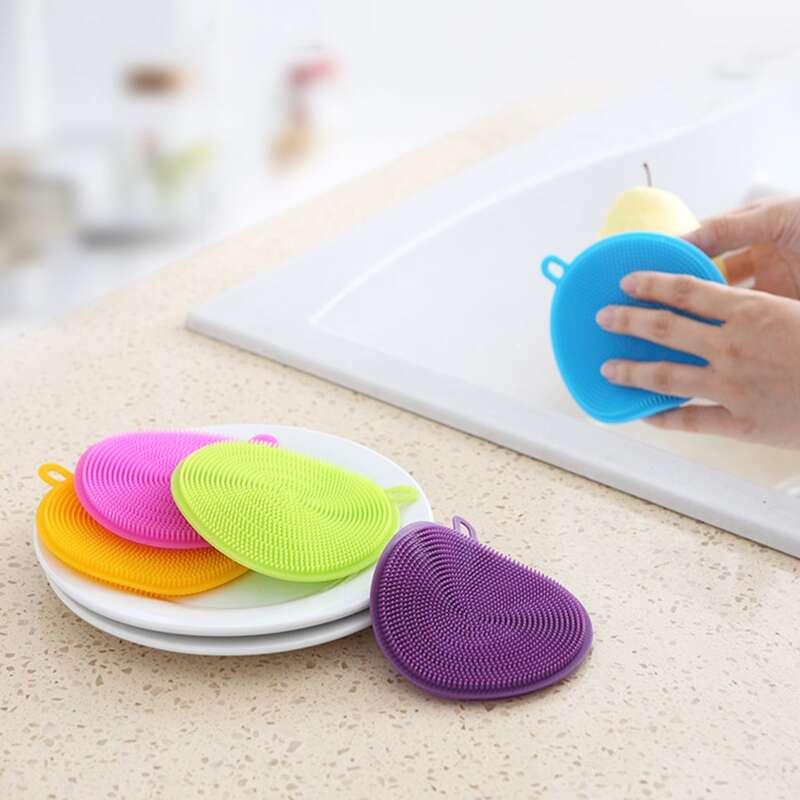 

1pc Silicone Random Cleaning Brush, Multicolor