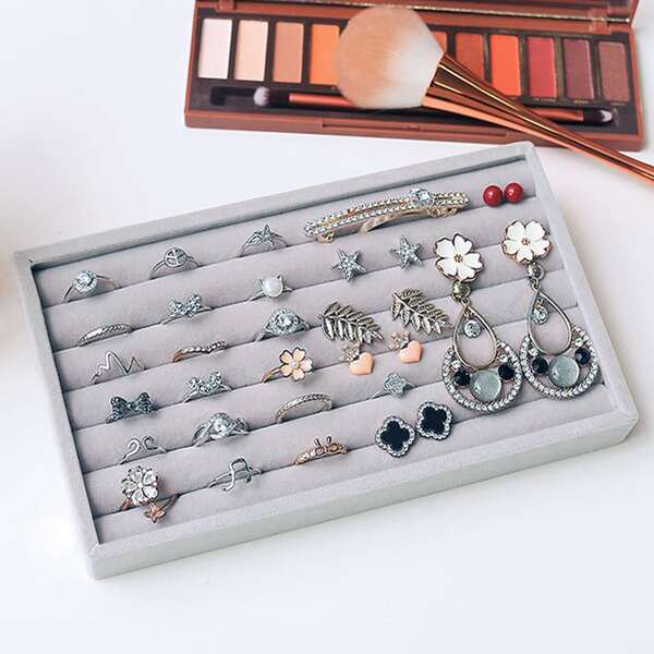 

Solid Jewelry Storage Box, Grey