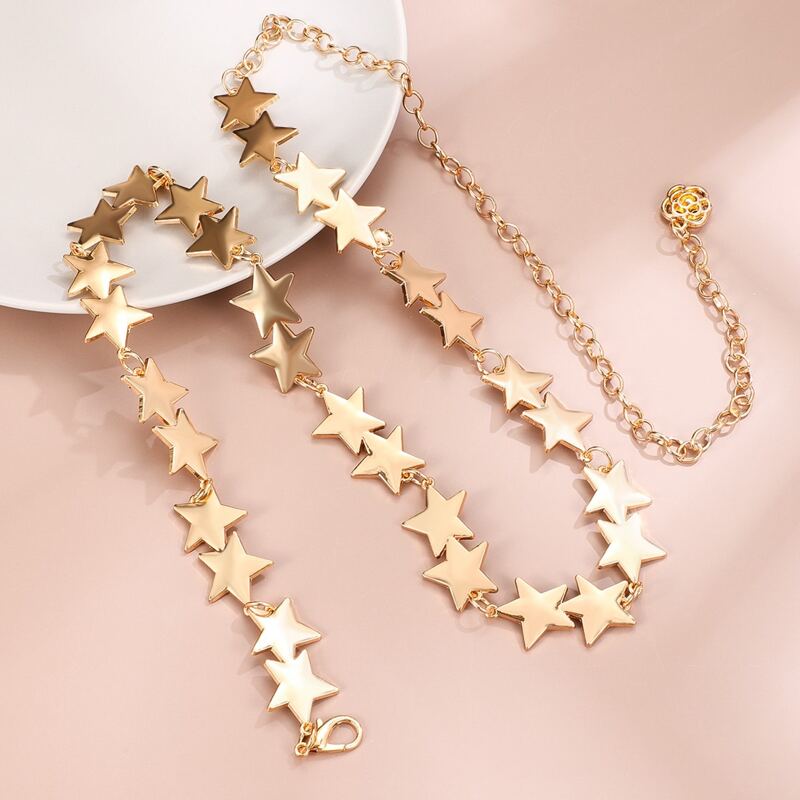

Star Decor Waist Chain, Gold