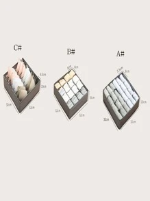 1 pieza caja de almacenamiento plegable sólida, caja organizadora de armario gris simple, separador de cajones, ropa interior plegable, sujetador, organizador de armario para el hogar