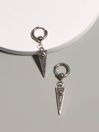 時尚流行男士幾何魅力吊式耳環合金，適合珠寶禮物和時尚外觀