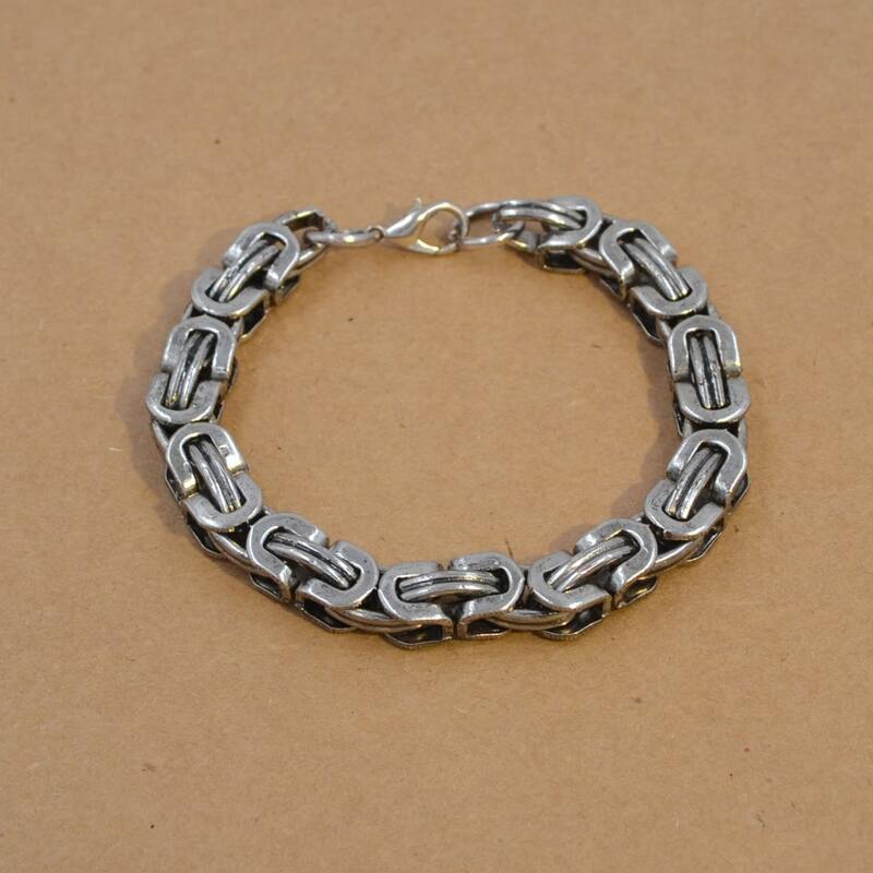 

Guys Chain Design Bracelet, Silver