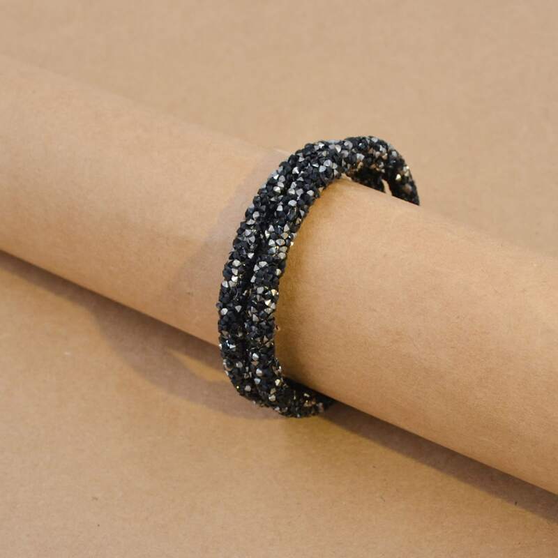 

Guys Layered Design Bracelet, Black