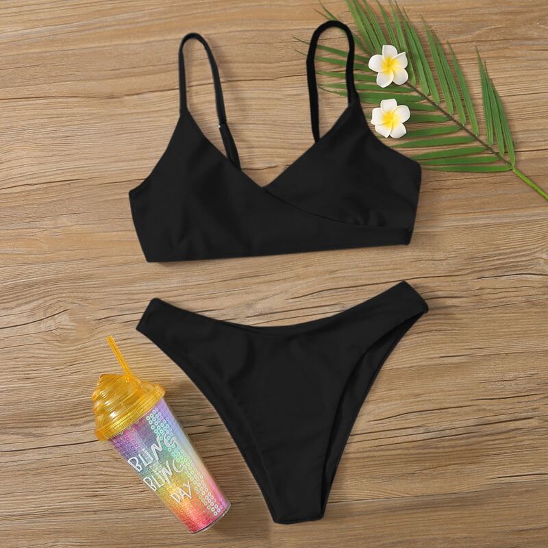

Black Wrap Bikini Swimsuit