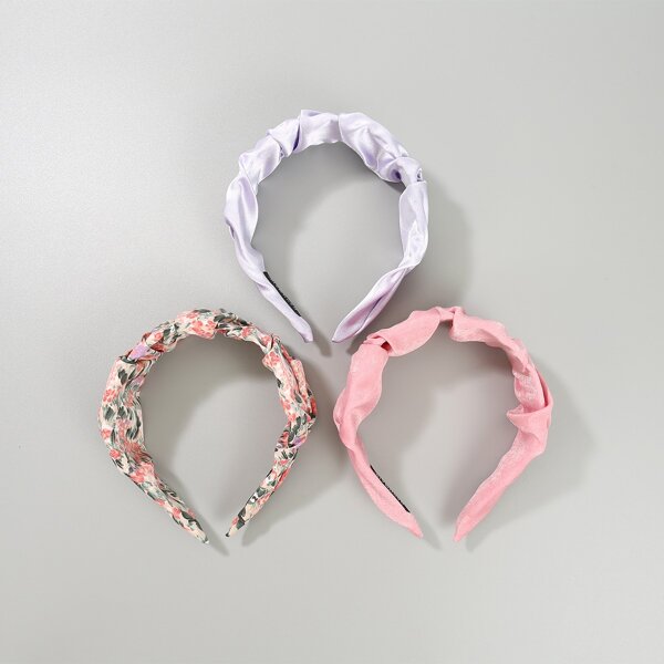 

3pcs Ditsy Floral Pattern Hair Hoop, Multicolor