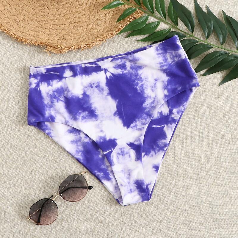 

Tie Dye High Waisted Bikini Bottom, Blue