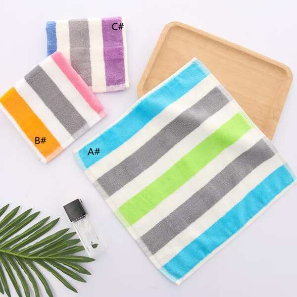 

1pc Striped Pattern Hand Towel, Multicolor