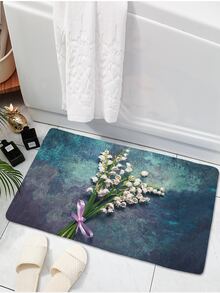 Alfombra de piso con estampado de flor - Multicolor - Ver 5