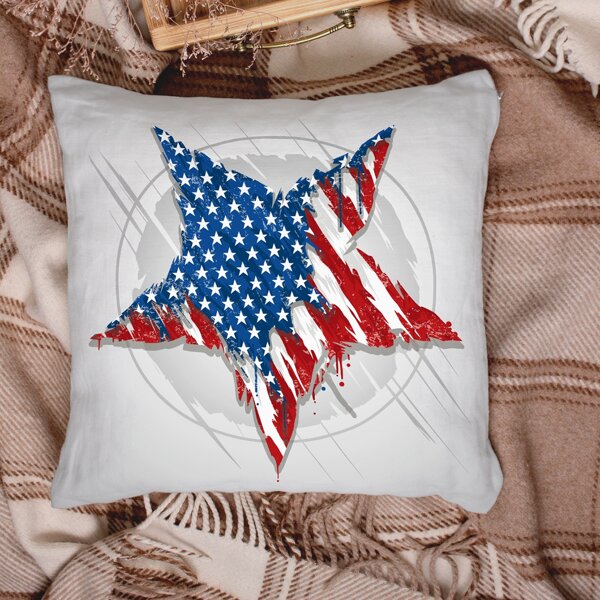 

Star Print Cushion Cover Without Filler, Multicolor