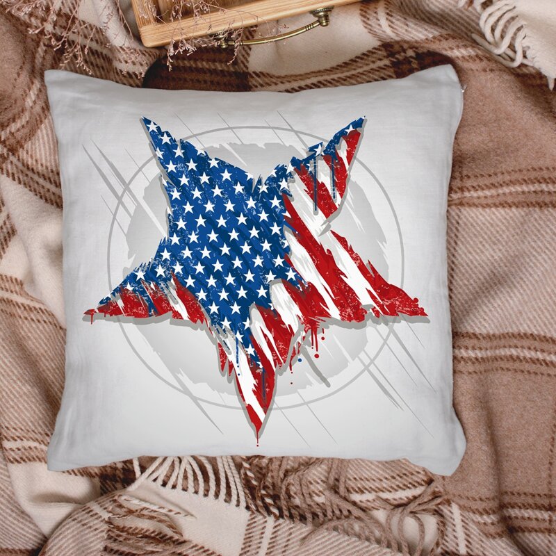 

Star Print Cushion Cover Without Filler, Multicolor
