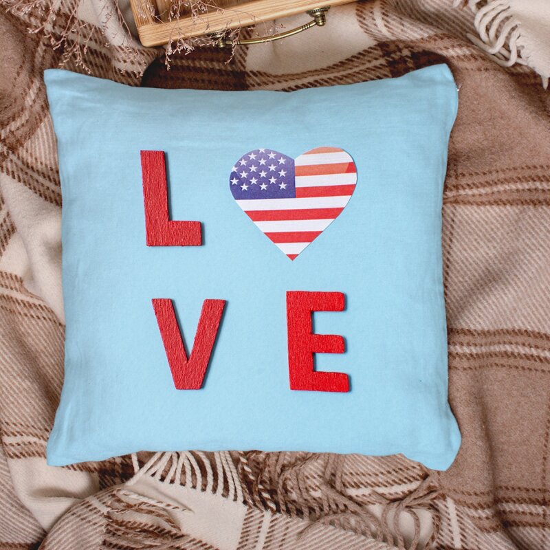 

Letter Graphic Cushion Cover Without Filler, Multicolor