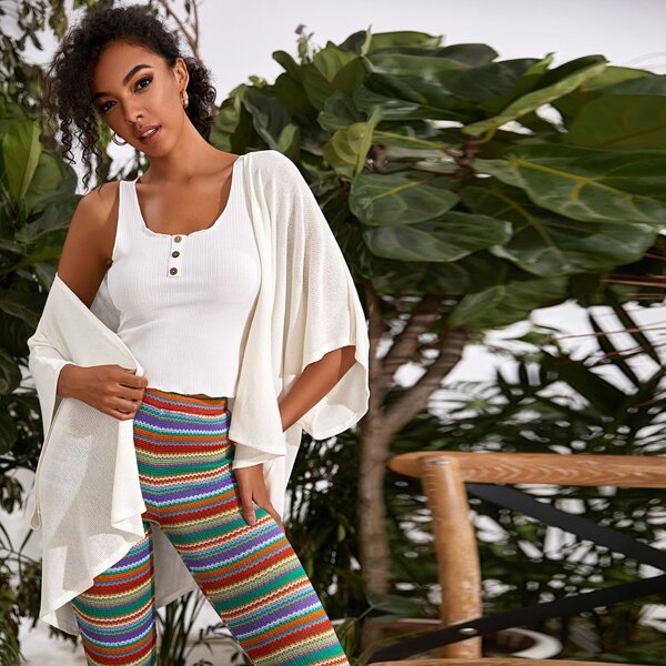 

Open Front Dolman Cardigan, White