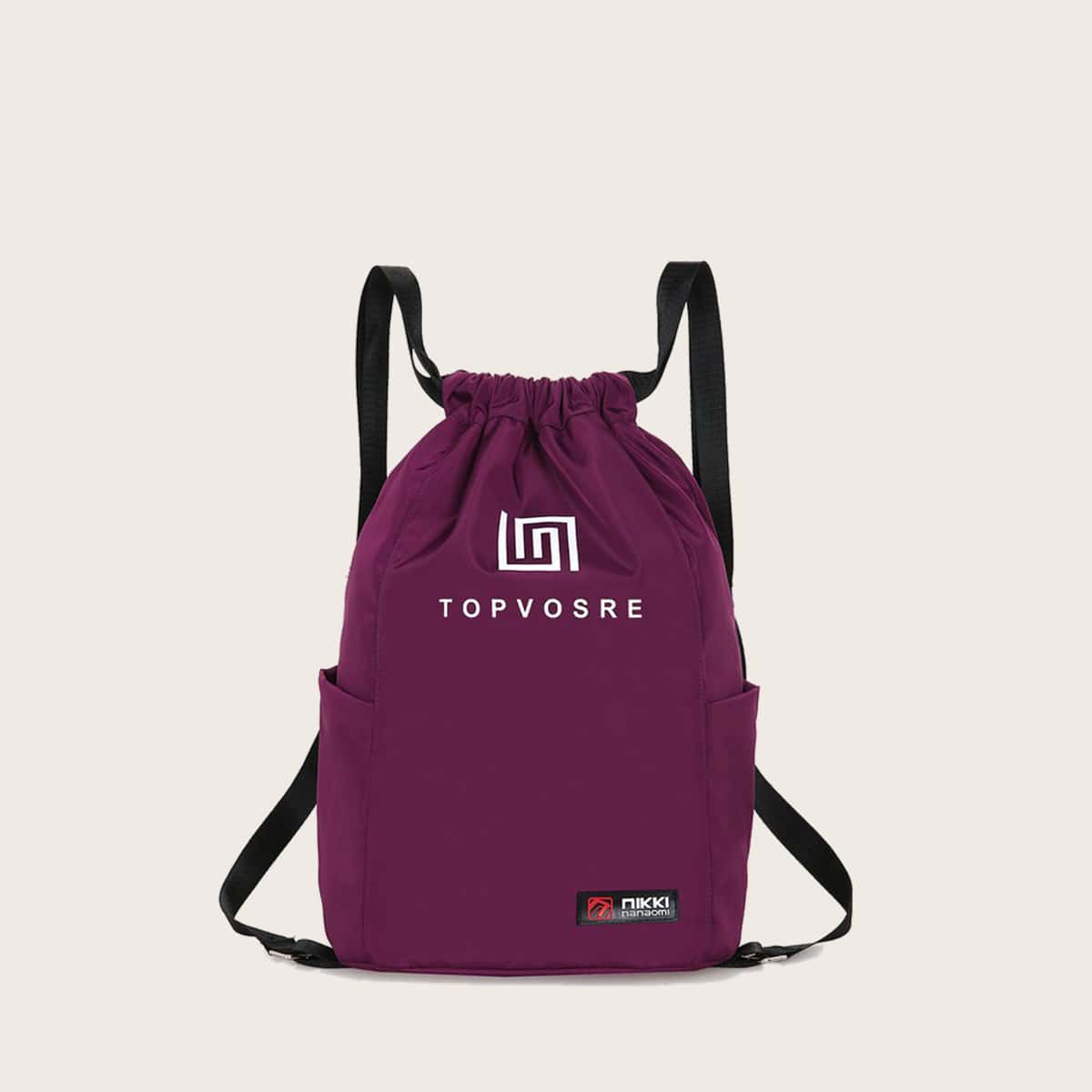 

Letter Graphic Backpack, Purple