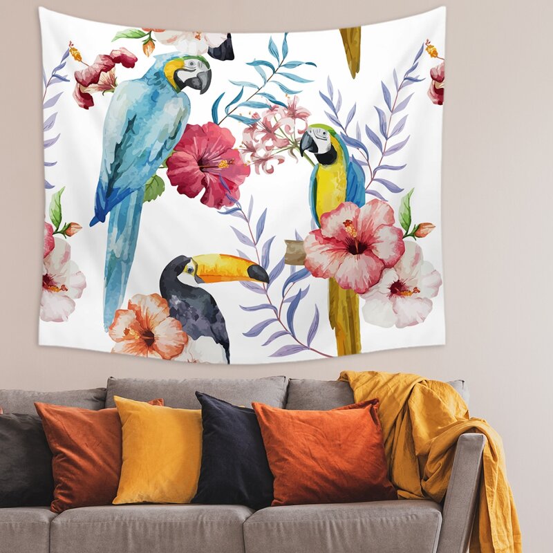 

Parrot Print Tapestry, Multicolor