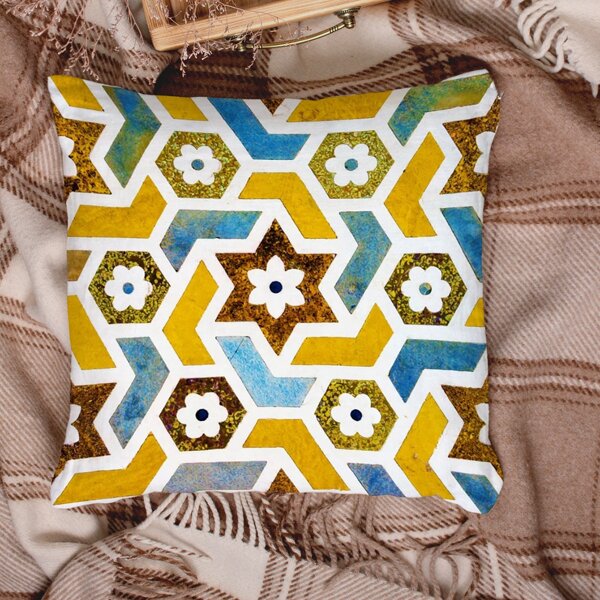 

Geometric Pattern Cushion Cover Without Filler, Multicolor