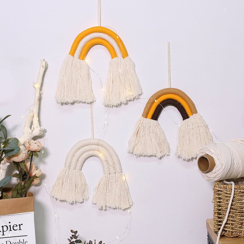 

1pc Rainbow Tassel Wall Decor, Multicolor