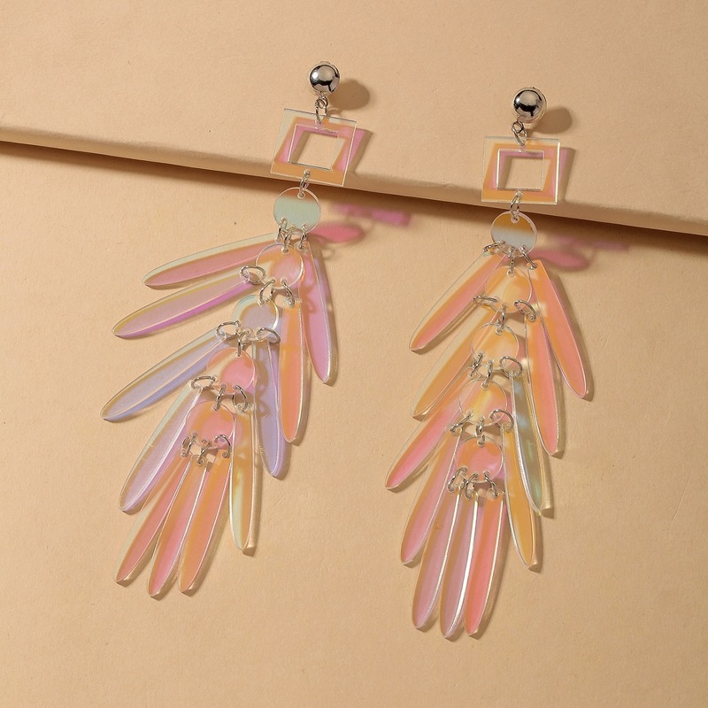 

Geometric Tassel Drop Earrings, Multicolor