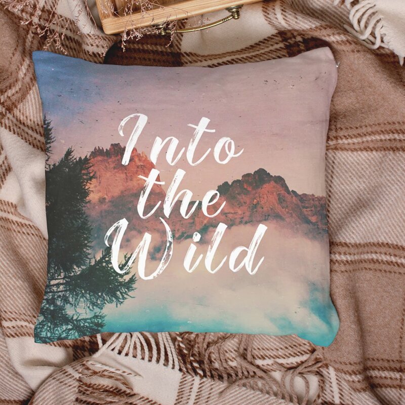 

Slogan Graphic Cushion Cover Without Filler, Multicolor