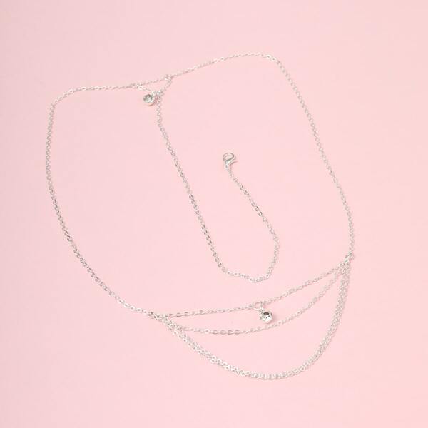 

Rhinestone Decor Layered Hair Accessory, Silver