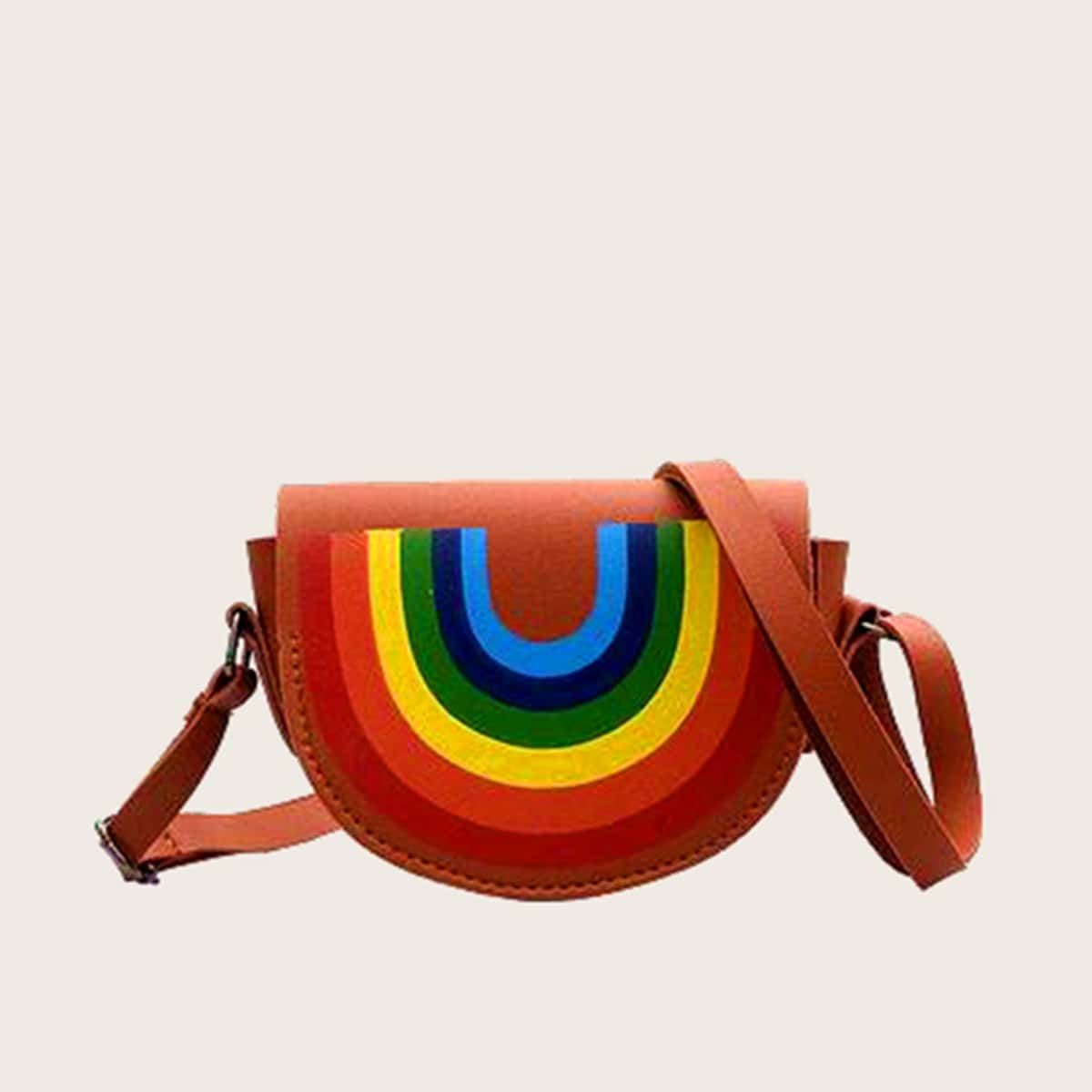 

Rainbow Flap Crossbody Bag, Multicolor