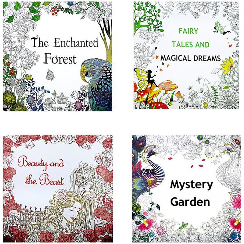 

1pack Random Hand-painted Coloring Book, Multicolor