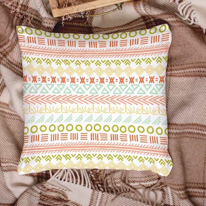 

Geometric Pattern Cushion Cover Without Filler, Multicolor
