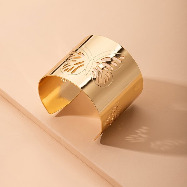 

Butterfly Design Cuff Bracelet, Gold